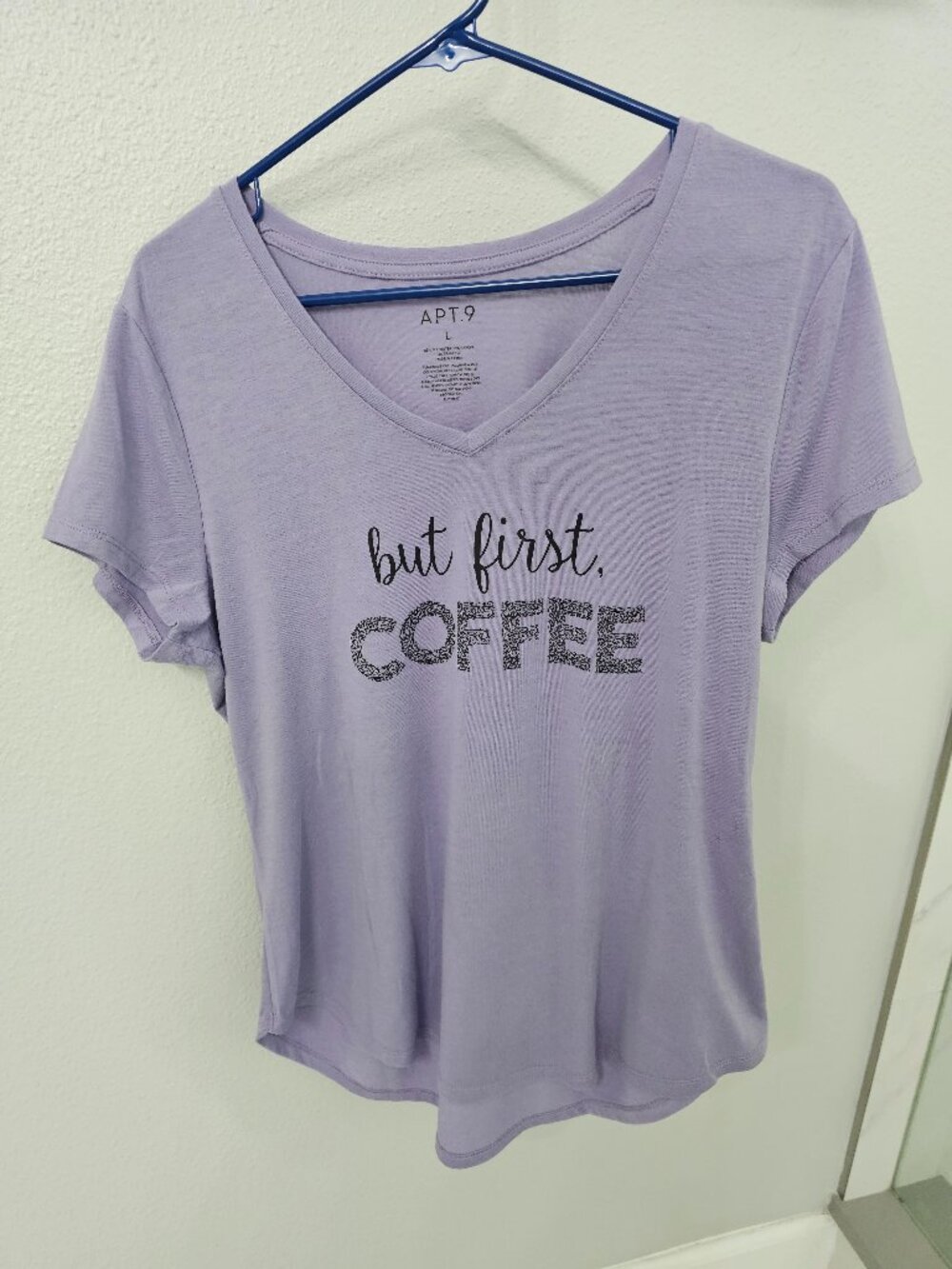 Purple V-Neck T-Shirt - Size L